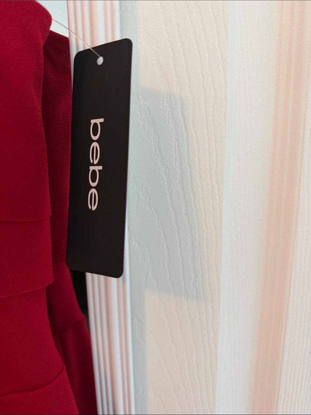 bebe Red Halter Ruffle Jumpsuit - Picture 3 of 4